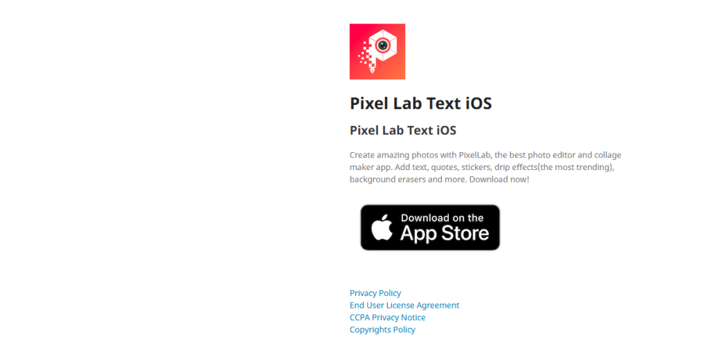 Pixel Lab Text iOS