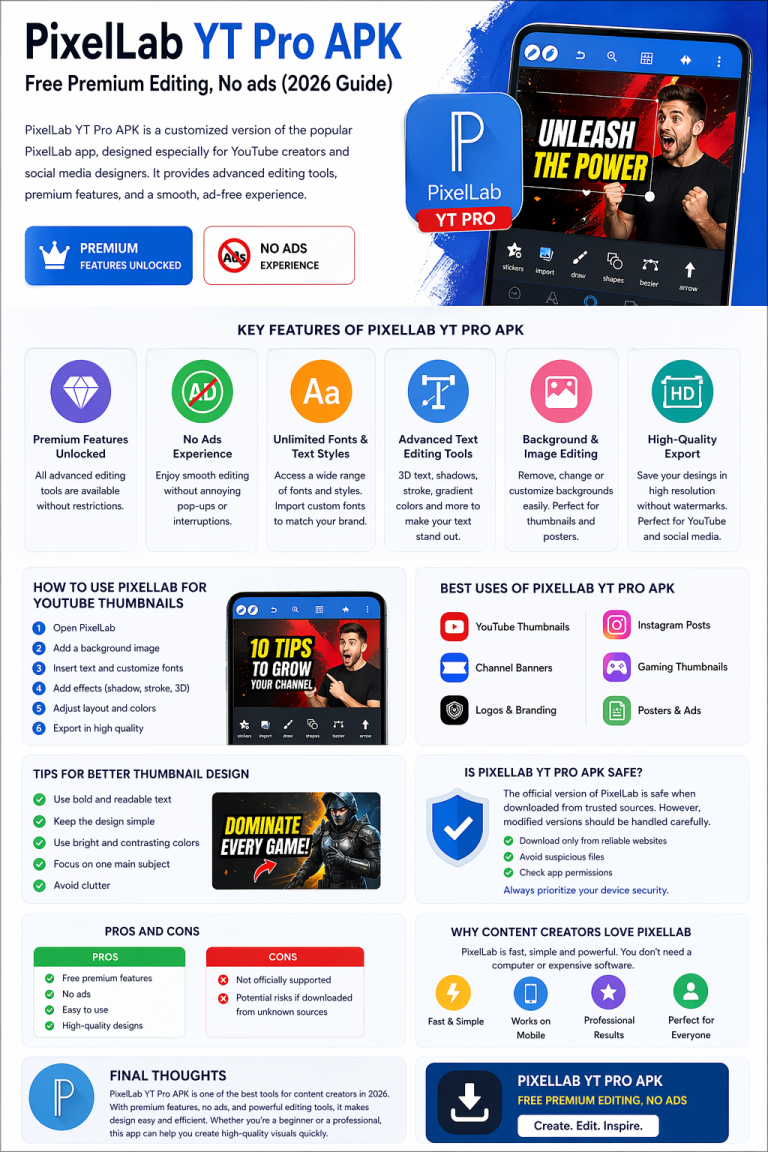 PixelLab YT Pro APK – Free Premium Editing & No Ads 2026