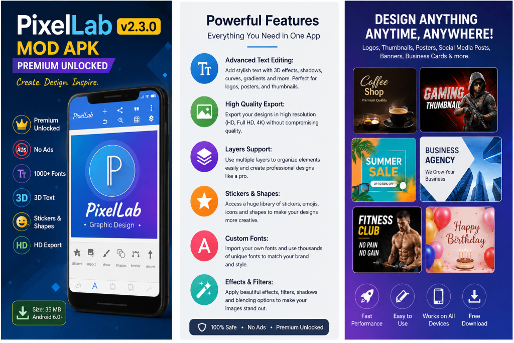 PixelLab v2.3.0 Mod APK (Premium Unlocked) – Features, Review & Safer Alternatives