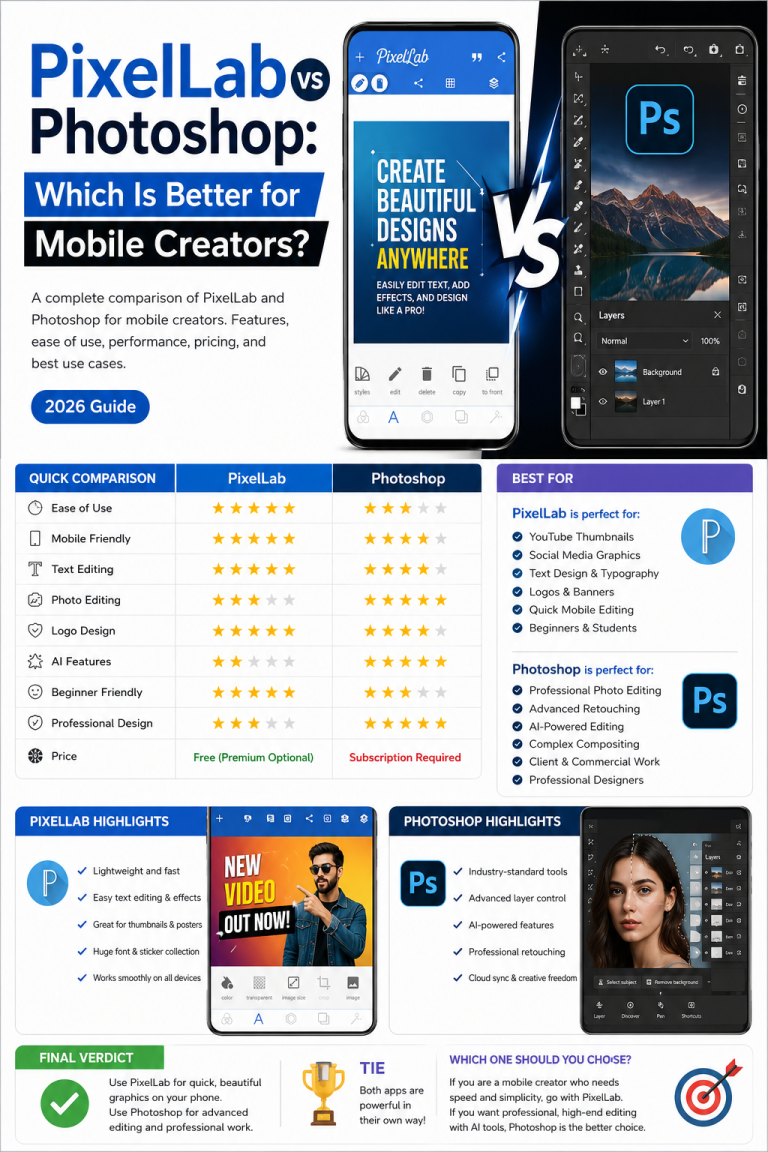 PixelLab vs Photoshop