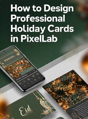 π How to Design Professional Holiday Cards in PixelLab