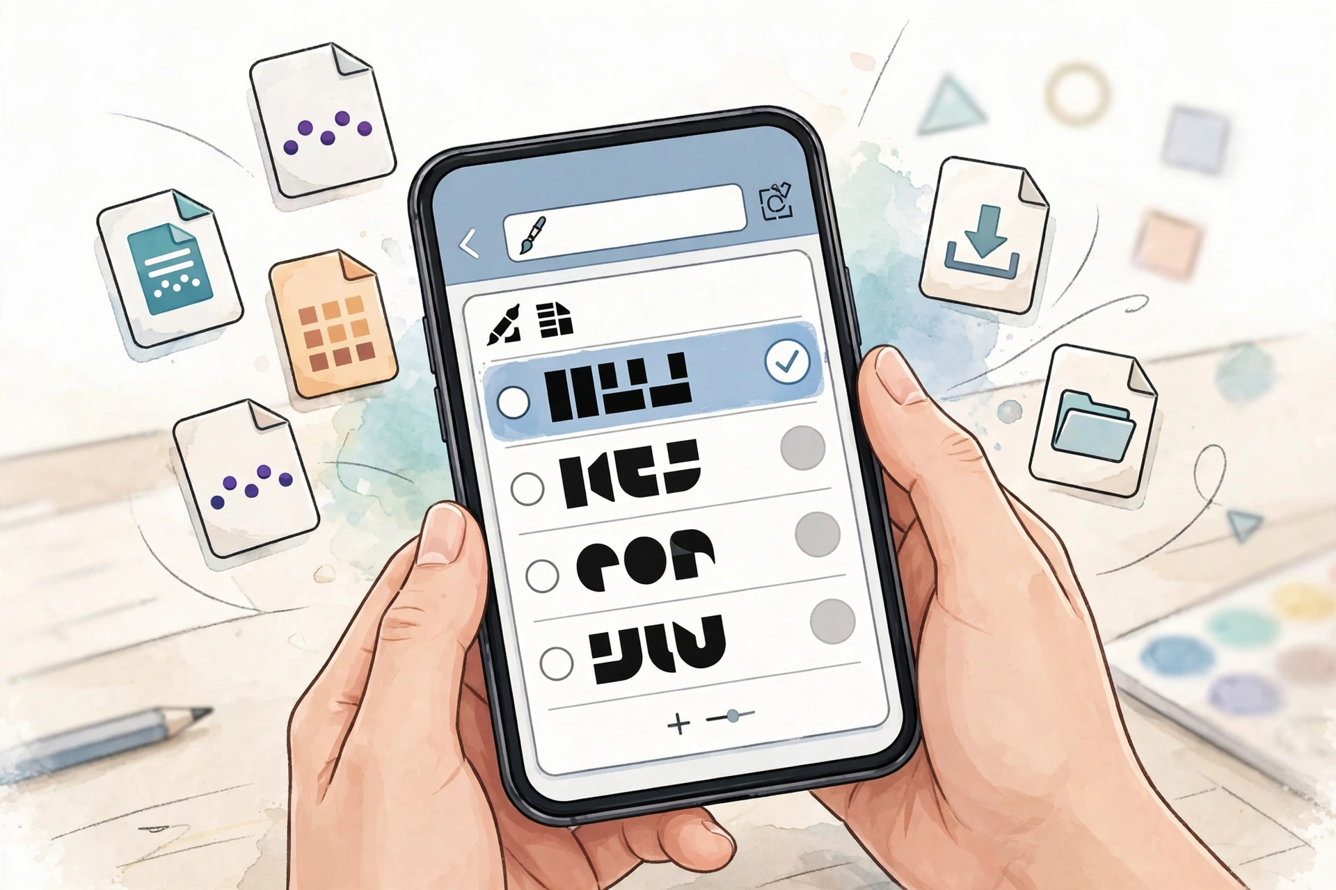 Importing a custom font into PixelLab on Android