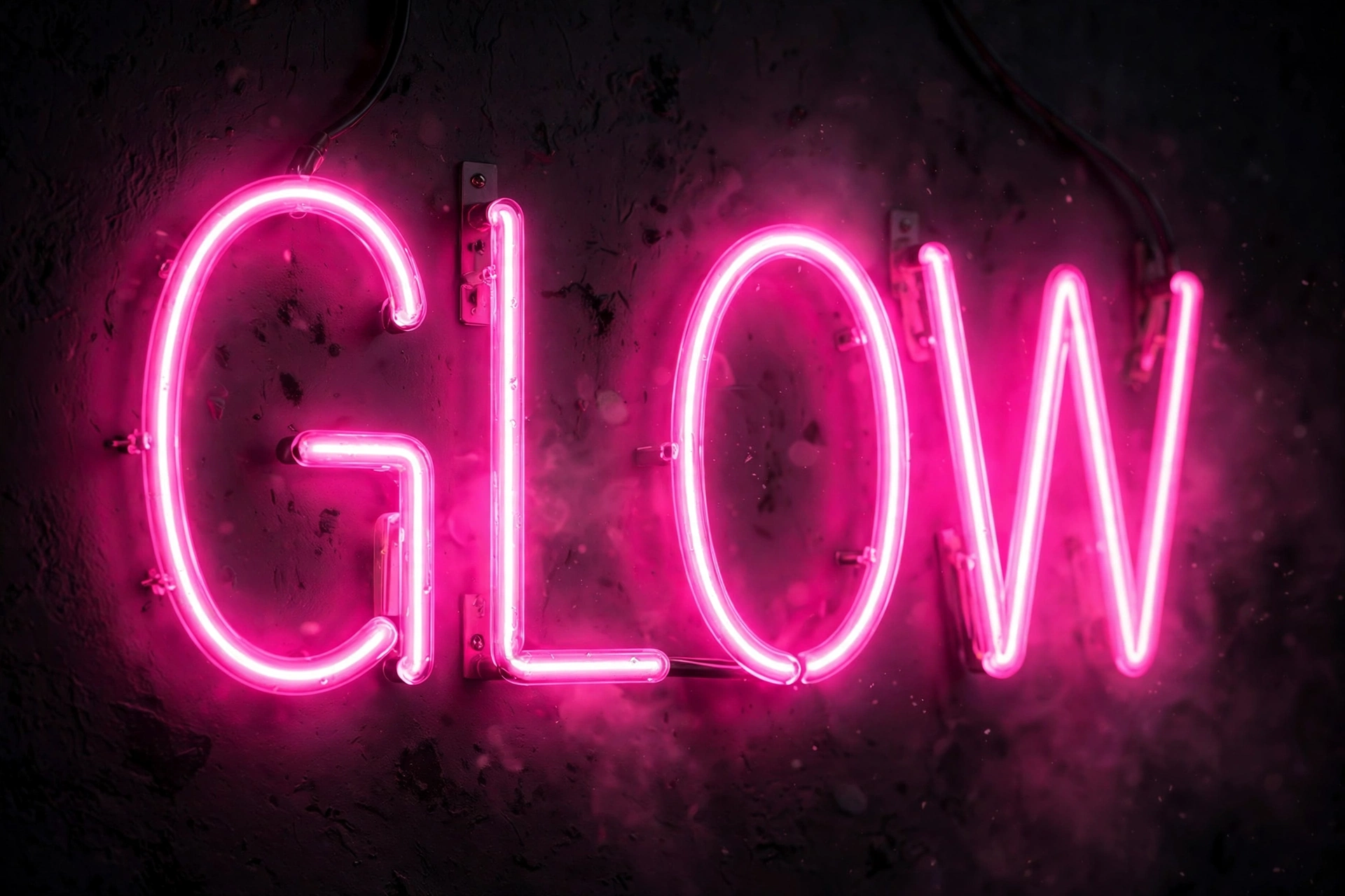 Pink neon glow text effect made in PixelLab