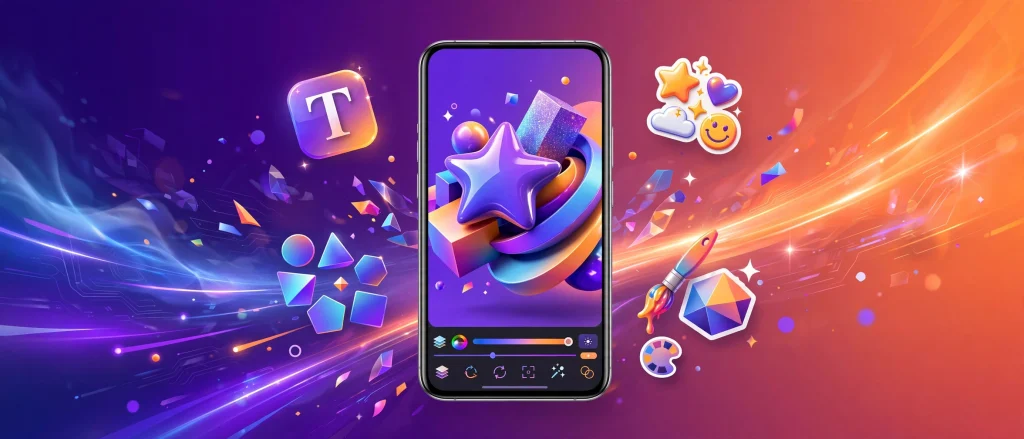PixelLab Mod APK - photo editing app with 3D text effects on Android