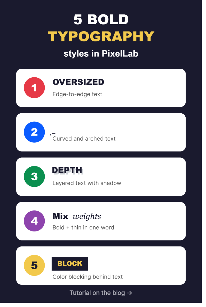 5 Bold Typography Styles You Can Create in PixelLab